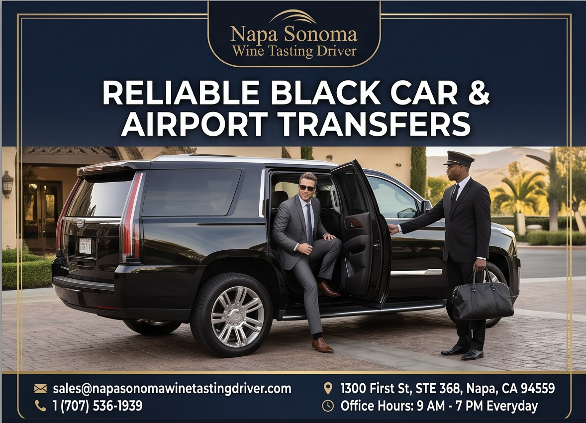 Reliable Black Car Service for Business Travelers | Napa Sonoma Wine Tasting Driver